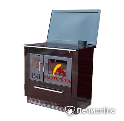 Отопительно-варочная печь МастерПечь ПВ-07 экстра с духовым шкафом, 7.2 кВт (черный) в Челябинске
